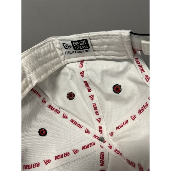 Atlanta Braves Hat/Cap Baseball New Era Adjustable Strapback, WHITE/RED - Picture 5 of 7